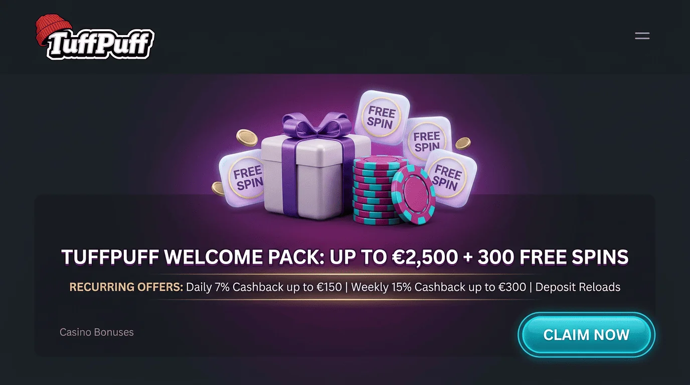 Tuffpuff Deutschland Online Casino mit Willkommensbonus und Freispielen