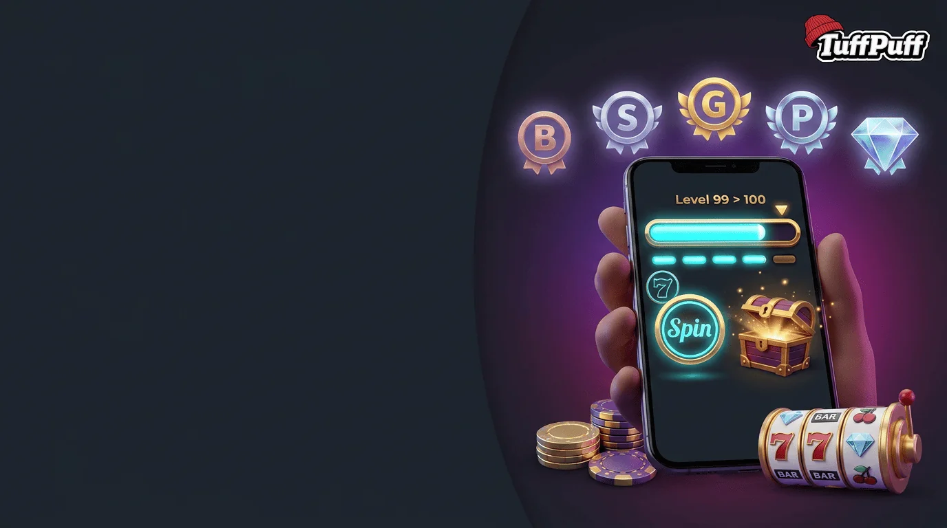Tuffpuff Casino Lobby mit beliebten Online Spielautomaten